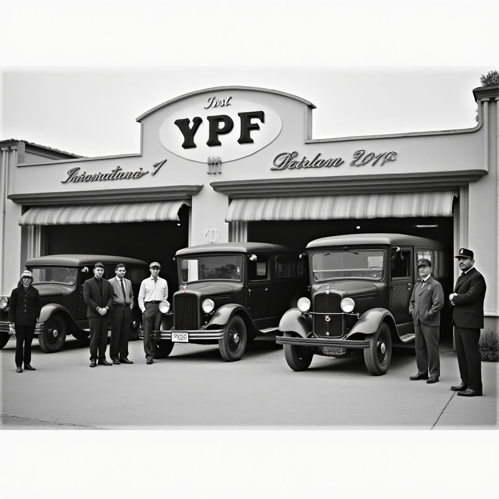 Imagen histórica de YPF